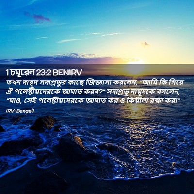 Picture 02 - 1 চমূৱেল 23:2 BENIRV - তখন দায়ূদ - Bible Verse Picture