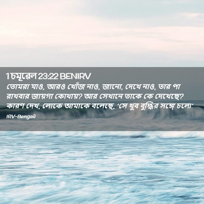 Picture 02 - 1 চমূৱেল 23:22 BENIRV - তোমরা যাও, আরও খোঁজ - Bible Verse Picture