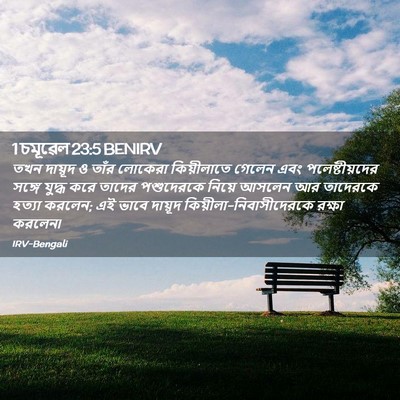 Picture 02 - 1 চমূৱেল 23:5 BENIRV - তখন দায়ূদ ও তাঁর - Bible Verse Picture