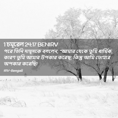 Picture 02 - 1 চমূৱেল 24:17 BENIRV - পরে তিনি দায়ূদকে - Bible Verse Picture