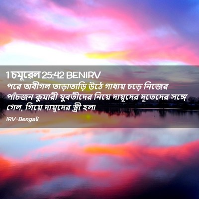 Picture 02 - 1 চমূৱেল 25:42 BENIRV - পরে অবীগল - Bible Verse Picture