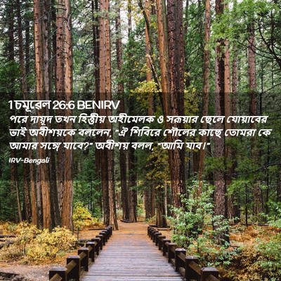 Picture 02 - 1 চমূৱেল 26:6 BENIRV - পরে দায়ূদ তখন - Bible Verse Picture
