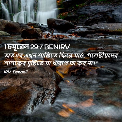 Picture 02 - 1 চমূৱেল 29:7 BENIRV - অতএব এখন শান্তিতে - Bible Verse Picture