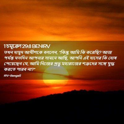 Picture 02 - 1 চমূৱেল 29:8 BENIRV - তখন দায়ূদ আখীশকে - Bible Verse Picture