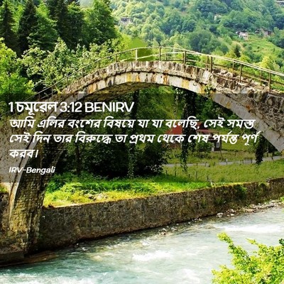 Picture 02 - 1 চমূৱেল 3:12 BENIRV - আমি এলির বংশের - Bible Verse Picture