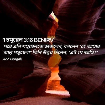 Picture 02 - 1 চমূৱেল 3:16 BENIRV - পরে এলি শমূয়েলকে - Bible Verse Picture