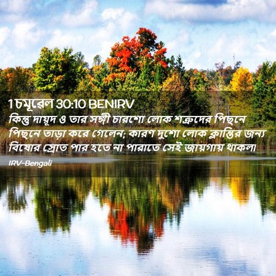 Picture 02 - 1 চমূৱেল 30:10 BENIRV - কিন্তু দায়ূদ ও - Bible Verse Picture