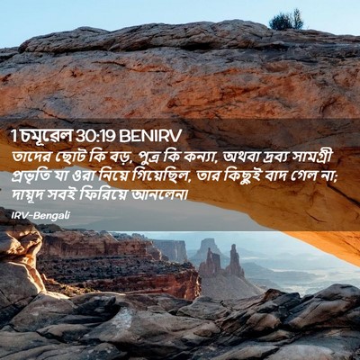 Picture 02 - 1 চমূৱেল 30:19 BENIRV - তাদের ছোট কি বড়, - Bible Verse Picture