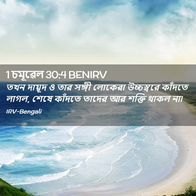 Picture 02 - 1 চমূৱেল 30:4 BENIRV - তখন দায়ূদ ও তার - Bible Verse Picture