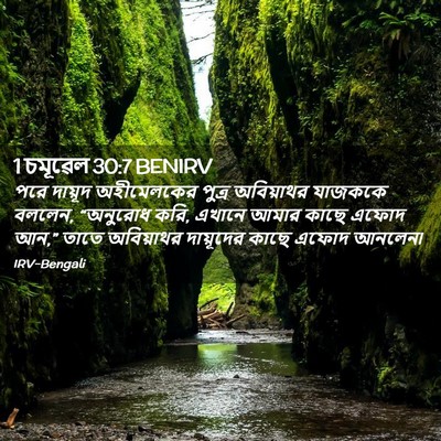 Picture 02 - 1 চমূৱেল 30:7 BENIRV - পরে দায়ূদ - Bible Verse Picture