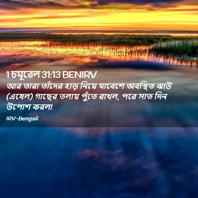 Picture 02 - 1 চমূৱেল 31:13 BENIRV - আর তারা তাঁদের - Bible Verse Picture