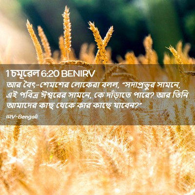 Picture 02 - 1 চমূৱেল 6:20 BENIRV - আর বৈৎ-শেমশের - Bible Verse Picture