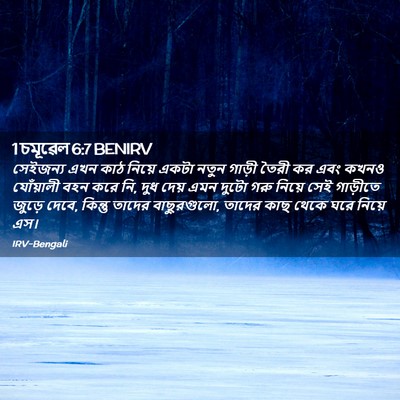 Picture 02 - 1 চমূৱেল 6:7 BENIRV - সেইজন্য এখন কাঠ - Bible Verse Picture