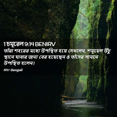 Picture 02 - 1 চমূৱেল 9:14 BENIRV - তাঁরা শহরের মধ্যে - Bible Verse Picture