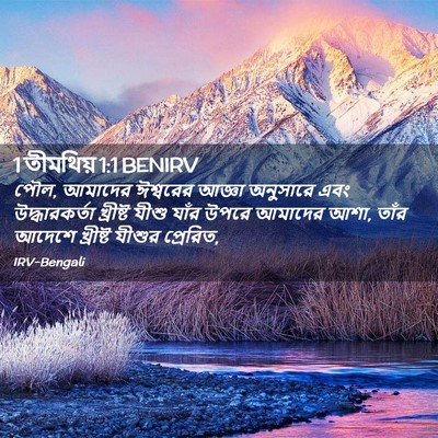 Picture 02 - 1 তীমথিয় 1:1 BENIRV - পৌল, আমাদের - Bible Verse Picture