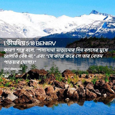 Picture 02 - 1 তীমথিয় 5:18 BENIRV - কারণ শাস্ত্র বলে, - Bible Verse Picture