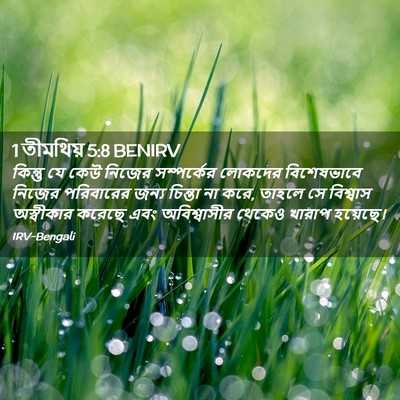 Picture 02 - 1 তীমথিয় 5:8 BENIRV - কিন্তু যে কেউ - Bible Verse Picture