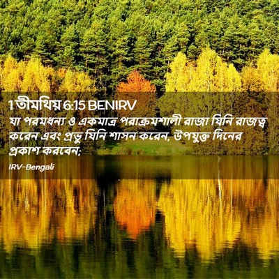 Picture 02 - 1 তীমথিয় 6:15 BENIRV - যা পরমধন্য ও - Bible Verse Picture