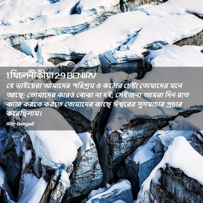 Picture 02 - 1 থিচলনীকীয়া 2:9 BENIRV - হে ভাইয়েরা - Bible Verse Picture