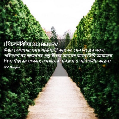 Picture 02 - 1 থিচলনীকীয়া 3:13 BENIRV - ঈশ্বর তোমাদের - Bible Verse Picture