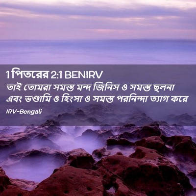Picture 02 - 1 পিতরের 2:1 BENIRV - তাই তোমরা সমস্ত - Bible Verse Picture