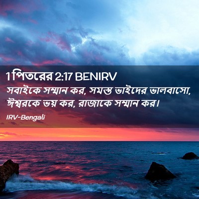 Picture 02 - 1 পিতরের 2:17 BENIRV - সবাইকে সম্মান কর, - Bible Verse Picture