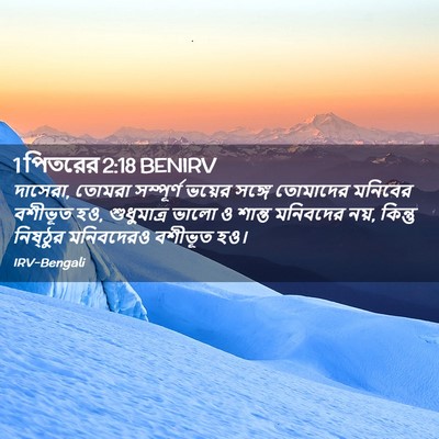 Picture 02 - 1 পিতরের 2:18 BENIRV - দাসেরা, তোমরা - Bible Verse Picture