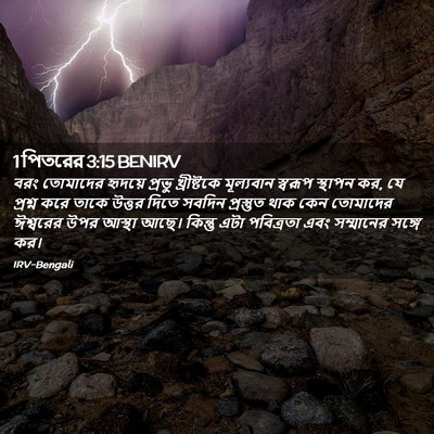 Picture 02 - 1 পিতরের 3:15 BENIRV - বরং তোমাদের - Bible Verse Picture