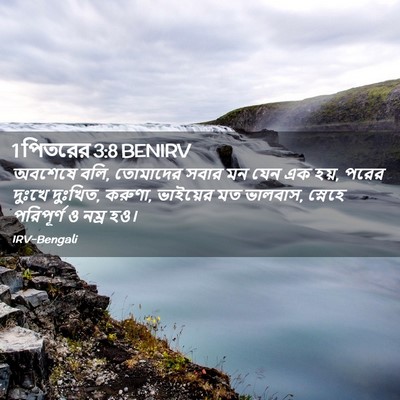 Picture 02 - 1 পিতরের 3:8 BENIRV - অবশেষে বলি, - Bible Verse Picture