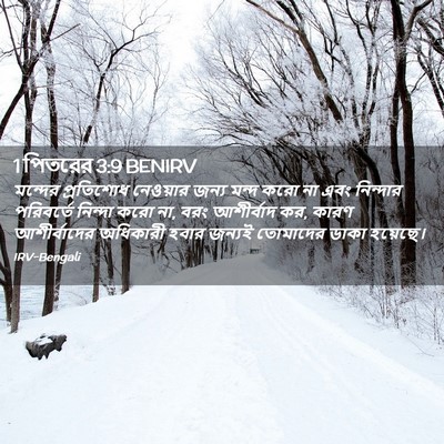 Picture 02 - 1 পিতরের 3:9 BENIRV - মন্দের প্রতিশোধ - Bible Verse Picture