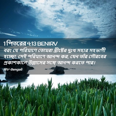 Picture 02 - 1 পিতরের 4:13 BENIRV - বরং যে পরিমাণে - Bible Verse Picture