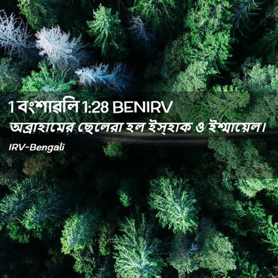 Picture 02 - 1 বংশাৱলি 1:28 BENIRV - অব্রাহামের ছেলেরা - Bible Verse Picture