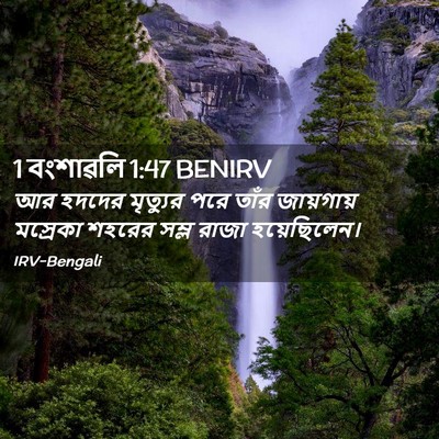Picture 02 - 1 বংশাৱলি 1:47 BENIRV - আর হদদের মৃত্যুর - Bible Verse Picture