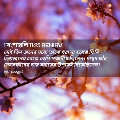 Picture 02 - 1 বংশাৱলি 11:25 BENIRV - সেই তিন জনের মধ্যে - Bible Verse Picture