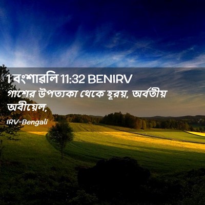Picture 02 - 1 বংশাৱলি 11:32 BENIRV - গাশের উপত্যকা - Bible Verse Picture