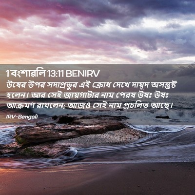 Picture 02 - 1 বংশাৱলি 13:11 BENIRV - উষের উপর - Bible Verse Picture