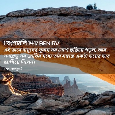 Picture 02 - 1 বংশাৱলি 14:17 BENIRV - এই ভাবে দায়ূদের - Bible Verse Picture