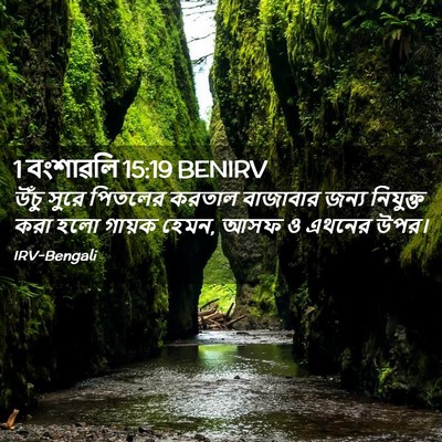 Picture 02 - 1 বংশাৱলি 15:19 BENIRV - উঁচু সুরে পিতলের - Bible Verse Picture