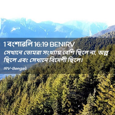 Picture 02 - 1 বংশাৱলি 16:19 BENIRV - সেখানে তোমরা - Bible Verse Picture