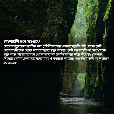 Picture 02 - 1 বংশাৱলি 17:21 BENIRV - তোমার ইস্রায়েল - Bible Verse Picture