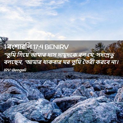 Picture 02 - 1 বংশাৱলি 17:4 BENIRV - “তুমি গিয়ে আমার - Bible Verse Picture