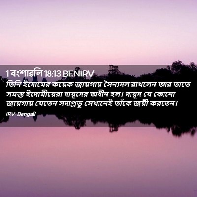 Picture 02 - 1 বংশাৱলি 18:13 BENIRV - তিনি ইদোমের কয়েক - Bible Verse Picture