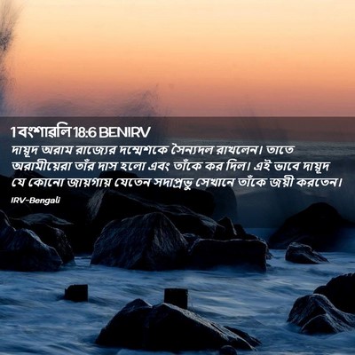 Picture 02 - 1 বংশাৱলি 18:6 BENIRV - দায়ূদ অরাম - Bible Verse Picture