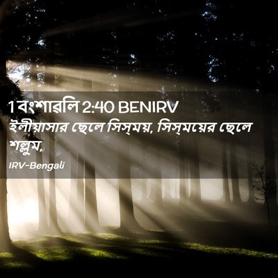 Picture 02 - 1 বংশাৱলি 2:40 BENIRV - ইলীয়াসার ছেলে - Bible Verse Picture