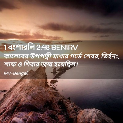 Picture 02 - 1 বংশাৱলি 2:48 BENIRV - কালেবের উপপত্নী - Bible Verse Picture