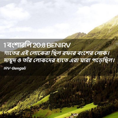 Picture 02 - 1 বংশাৱলি 20:8 BENIRV - গাতের এই লোকেরা - Bible Verse Picture