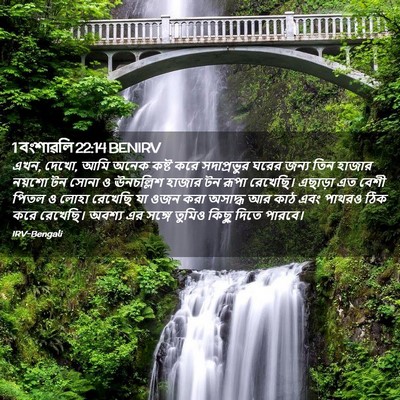 Picture 02 - 1 বংশাৱলি 22:14 BENIRV - এখন, দেখো, আমি অনেক - Bible Verse Picture