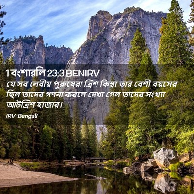 Picture 02 - 1 বংশাৱলি 23:3 BENIRV - যে সব লেবীয় - Bible Verse Picture