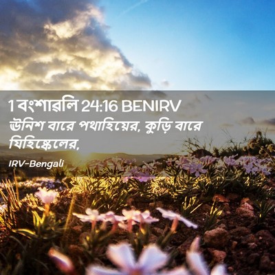 Picture 02 - 1 বংশাৱলি 24:16 BENIRV - ঊনিশ বারে - Bible Verse Picture