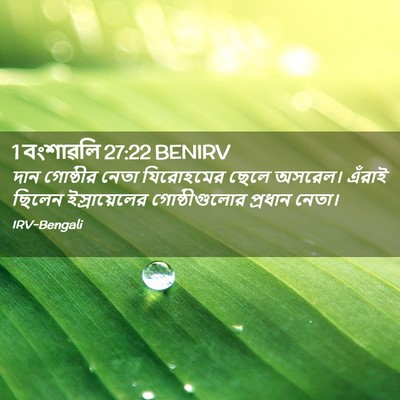 Picture 02 - 1 বংশাৱলি 27:22 BENIRV - দান গোষ্ঠীর নেতা - Bible Verse Picture